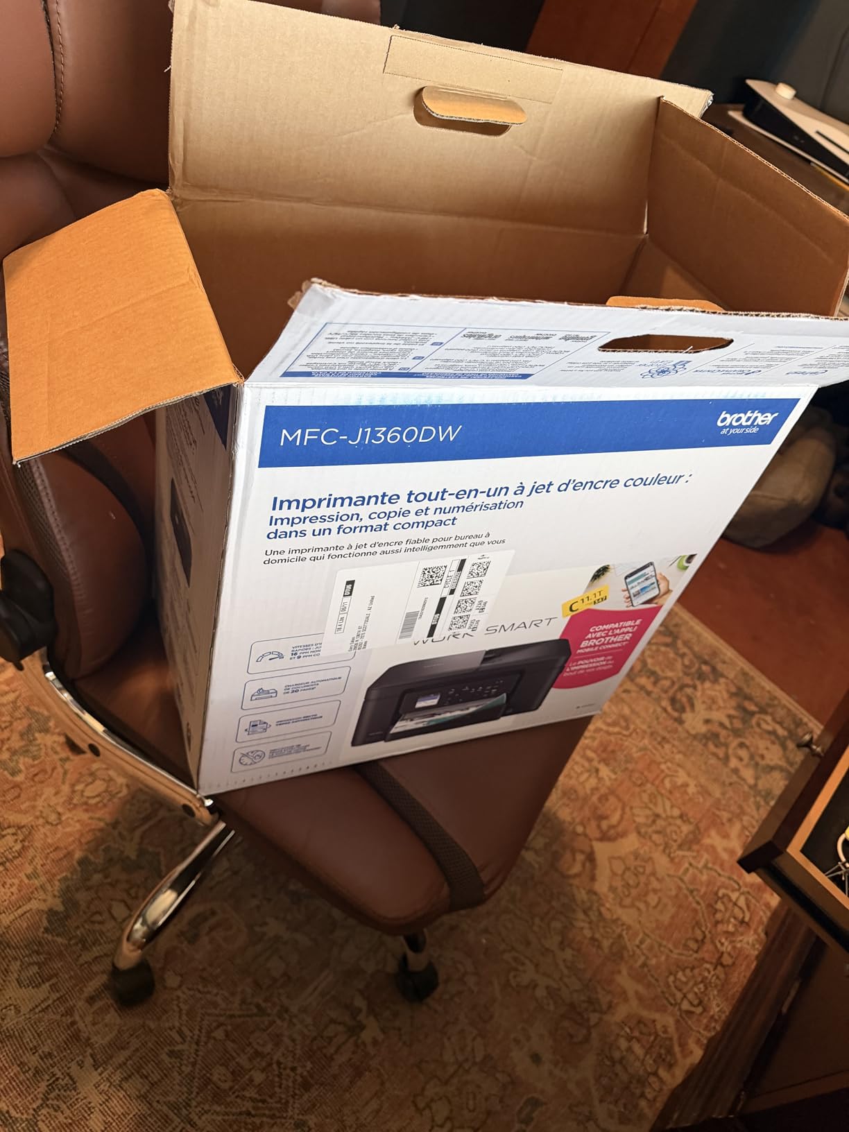 Brother Work Smart 1360 Wireless Color Inkjet All-in-One Printer with Automatic Duplex Printing (MFC-J1360DW) customer photo 1