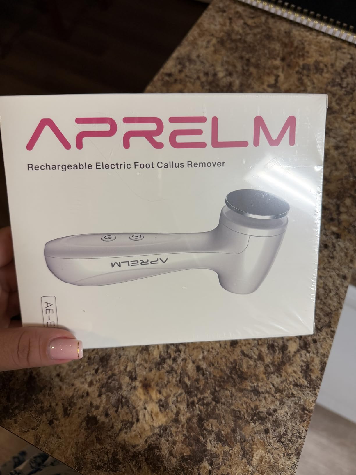 APRELM Rechargeable Electric Foot Callus Remover with 3-Sizes 120Pcs Sandpaper Discs, Professional 1000RPM 3-Speed Control Electric Foot File customer photo 2