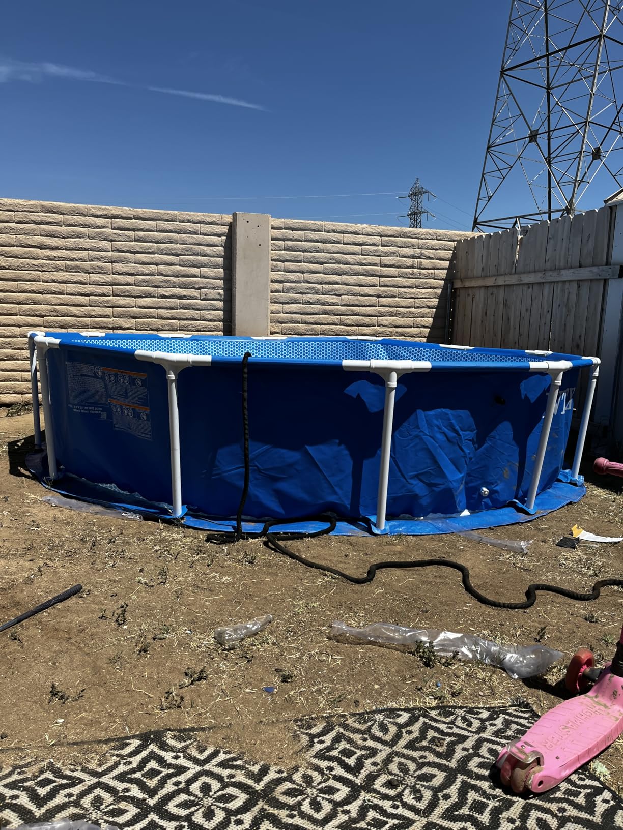 Intex Metal Frame 12 ft x 30 in Above Ground Pool Set, Round Swimming Pool with Steel Frame, 530 GPH Cartridge Filter Pump, and Type A Filter Cartridge customer photo 2