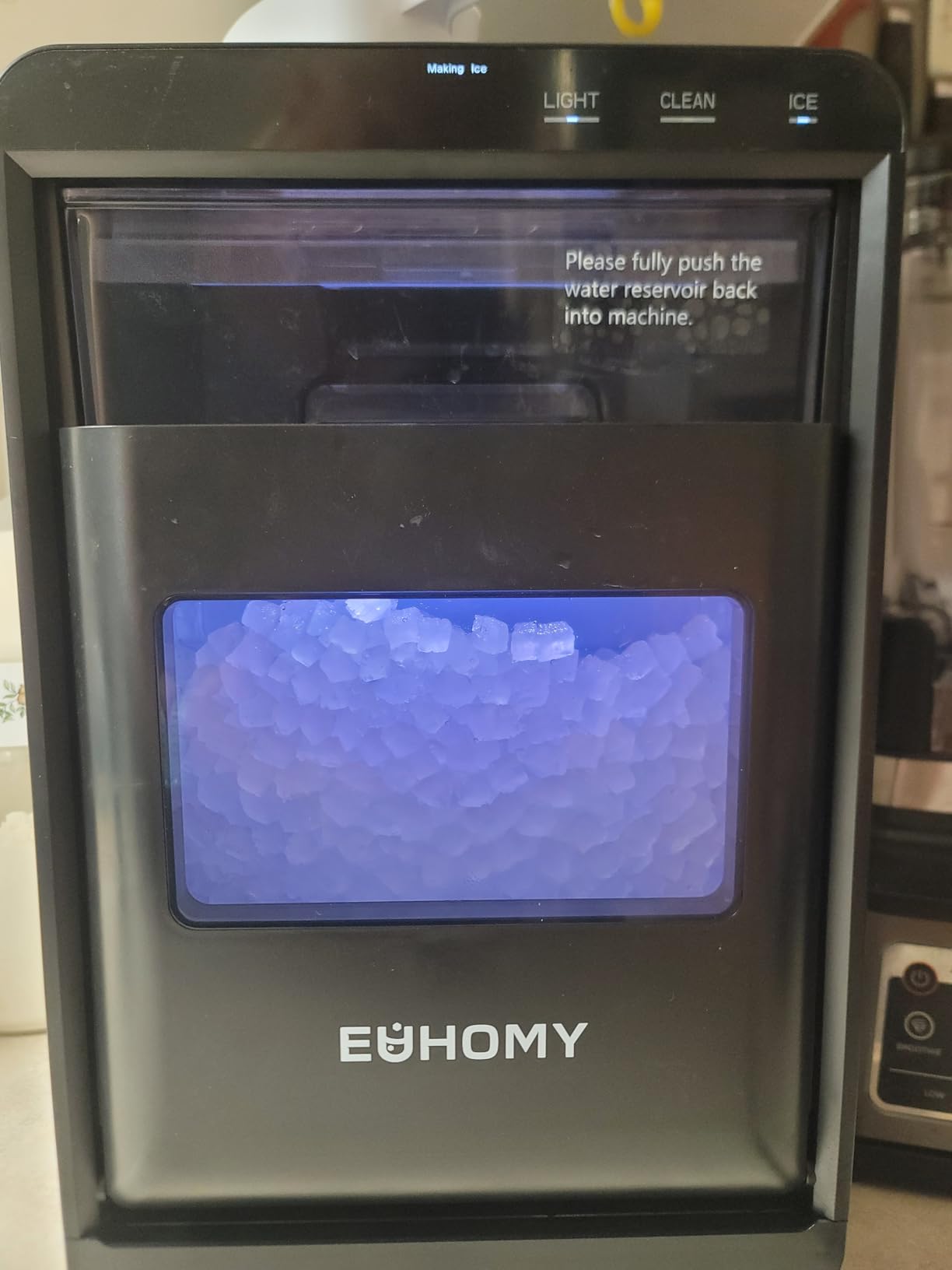EUHOMY Nugget Ice Maker Countertop, 40Lbs/24H Pebble Ice Maker Machine, Self-Cleaning Countertop Sonic Ice Makers with Ice Scoop & Basket, Pellet Ice Maker Machine for Home/Kitchen/Office customer photo 1