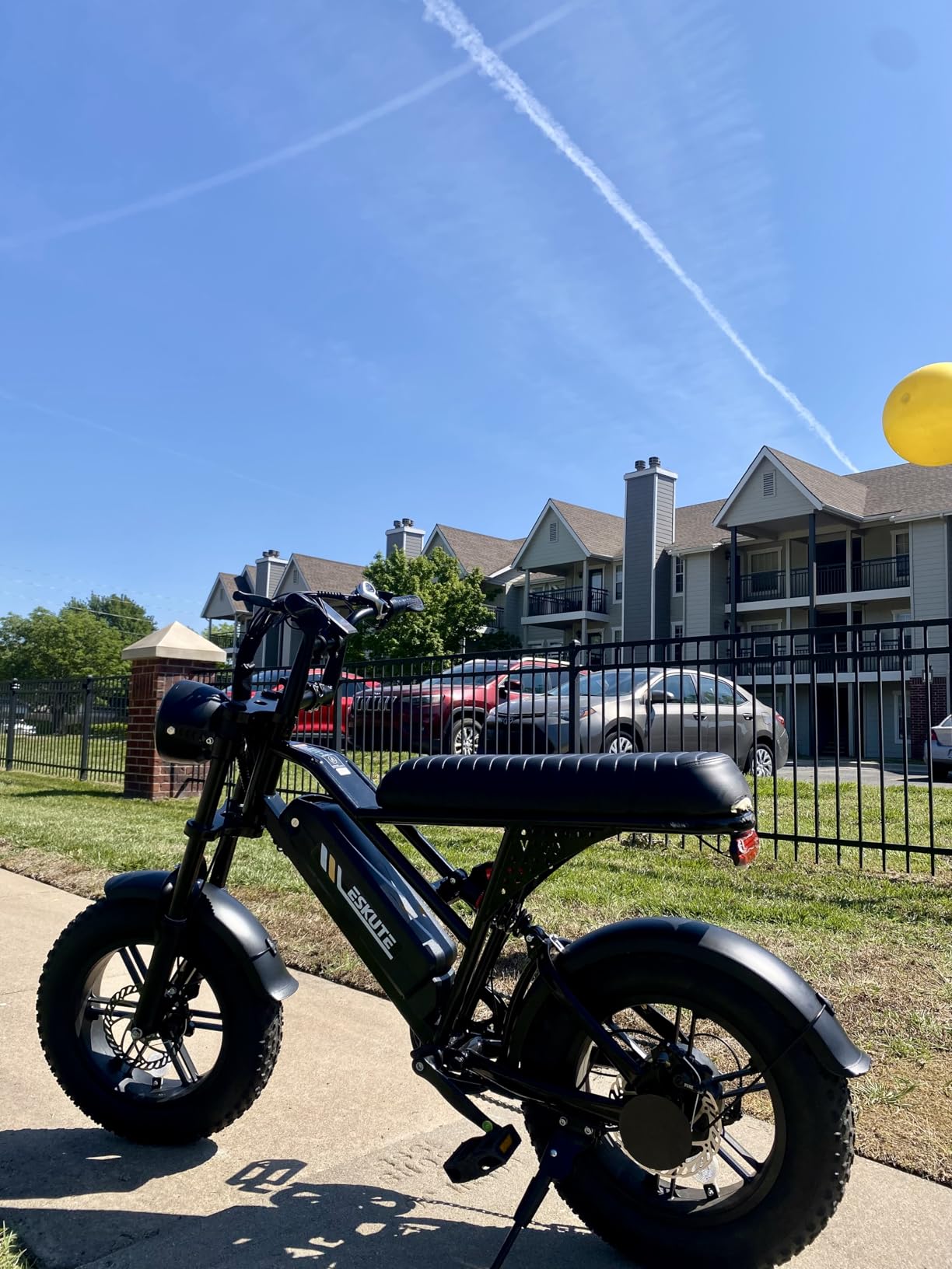 ESKUTE V100 Electric Bike for Adults, Electric Dirt Bike 1500W Peak Motor, All Terrain Dual Suspension E Bike 20+MPH Top Speed, Ebike Up to 60 Miles Range, 16