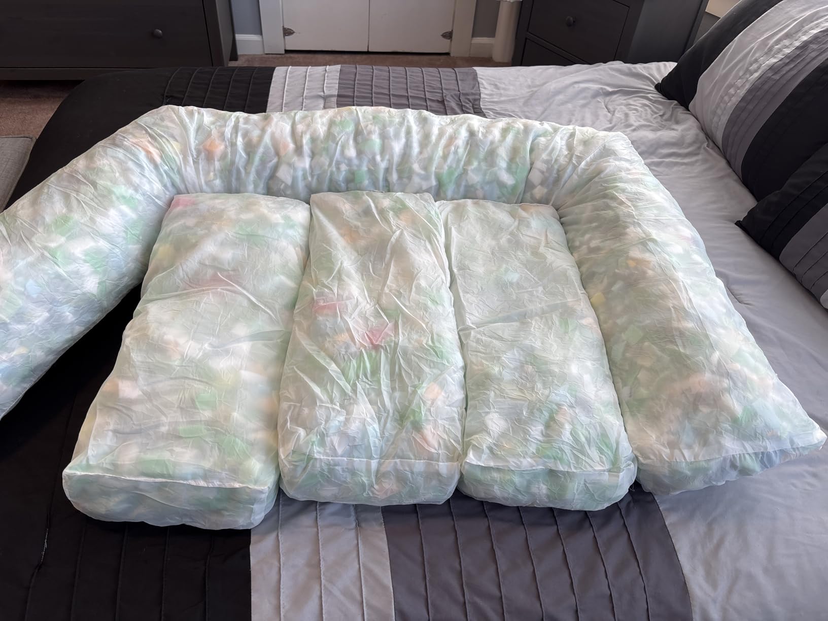 Bedsure SupportMax XL Pro Orthopedic Dog Beds Large Sized Dog - Extra Thick Supportive Dogs Couch with Waterproof Washable Cover, Extra Large Comfort Pet Sofa with Sherpa & Nonskid Bottom, Grey, 45