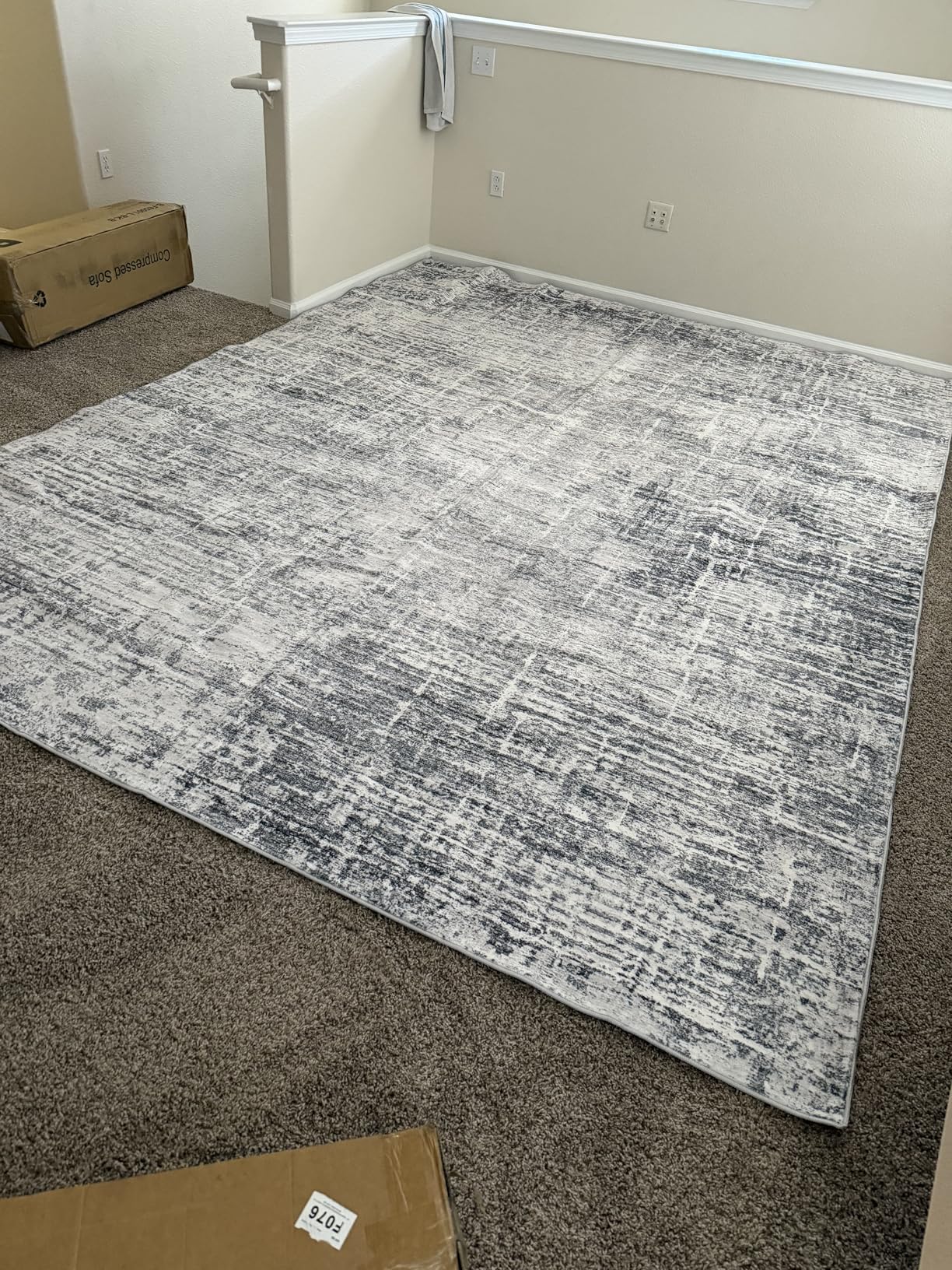 8x10 Area Rugs Living Room: Washable Large Neutral Brown Rug Abstract Soft Modern Stain Resistant Indoor Floor Non-Slip Carpet for Bedroom Nursery Kids Office Playroom Dining Room Under Table Home customer photo 1