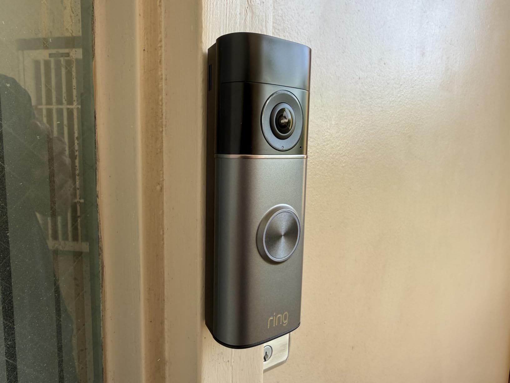 Ring Battery Doorbell Pro (newest model), Retinal 4K with wide-angle video, 10x Enhanced Zoom, Night Vision, Quick Release Ultra Battery Pack, Deep Silver customer photo 1