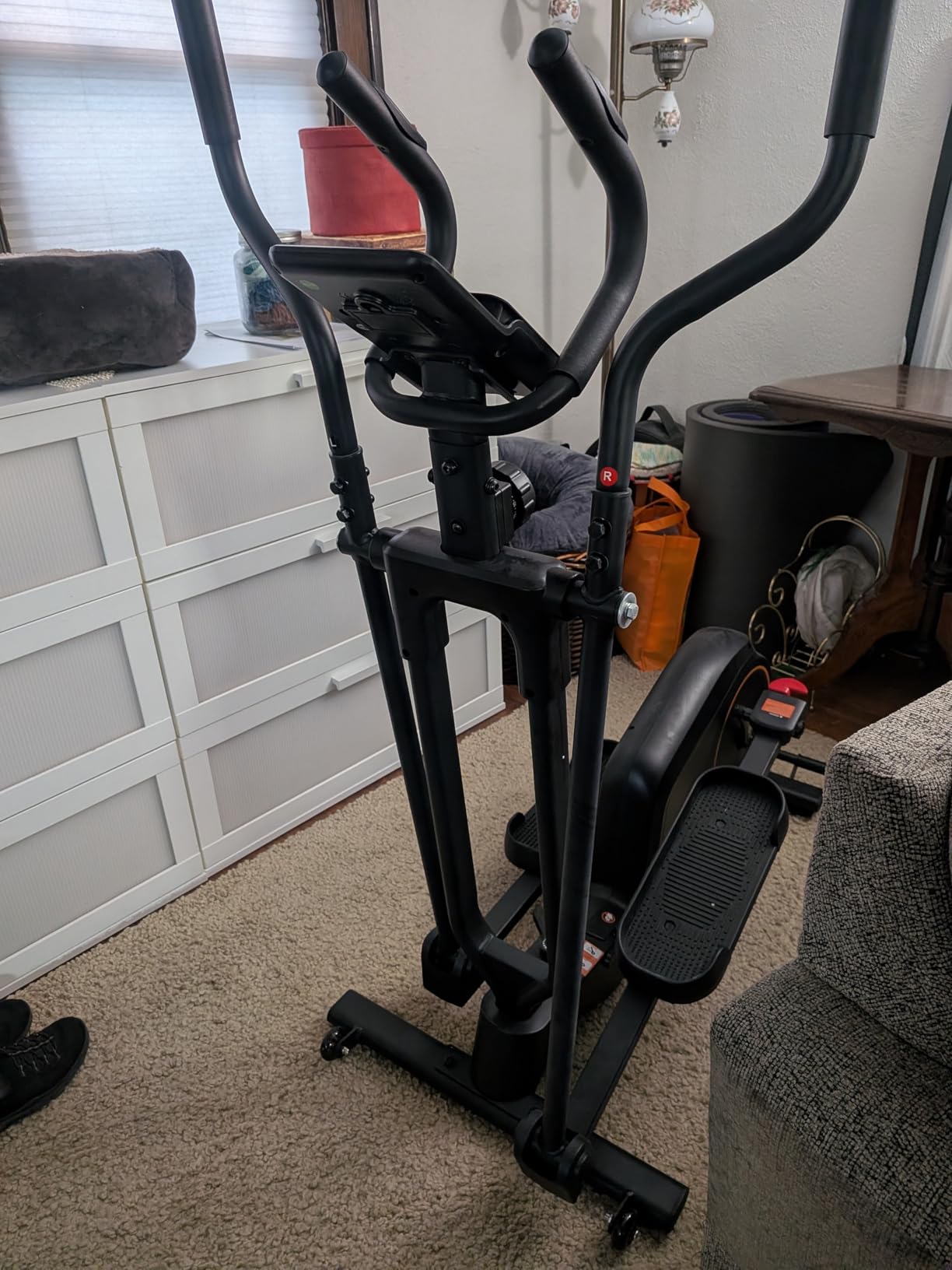 YOSUDA Foldable Elliptical Exercise Machine for Home,15IN Stride Compact Folding Elliptical Training Machine Only 2 sq ft for Small Spaces, Elliptical Cross Trainer with 16 Magnetic Resistance Levels customer photo 2