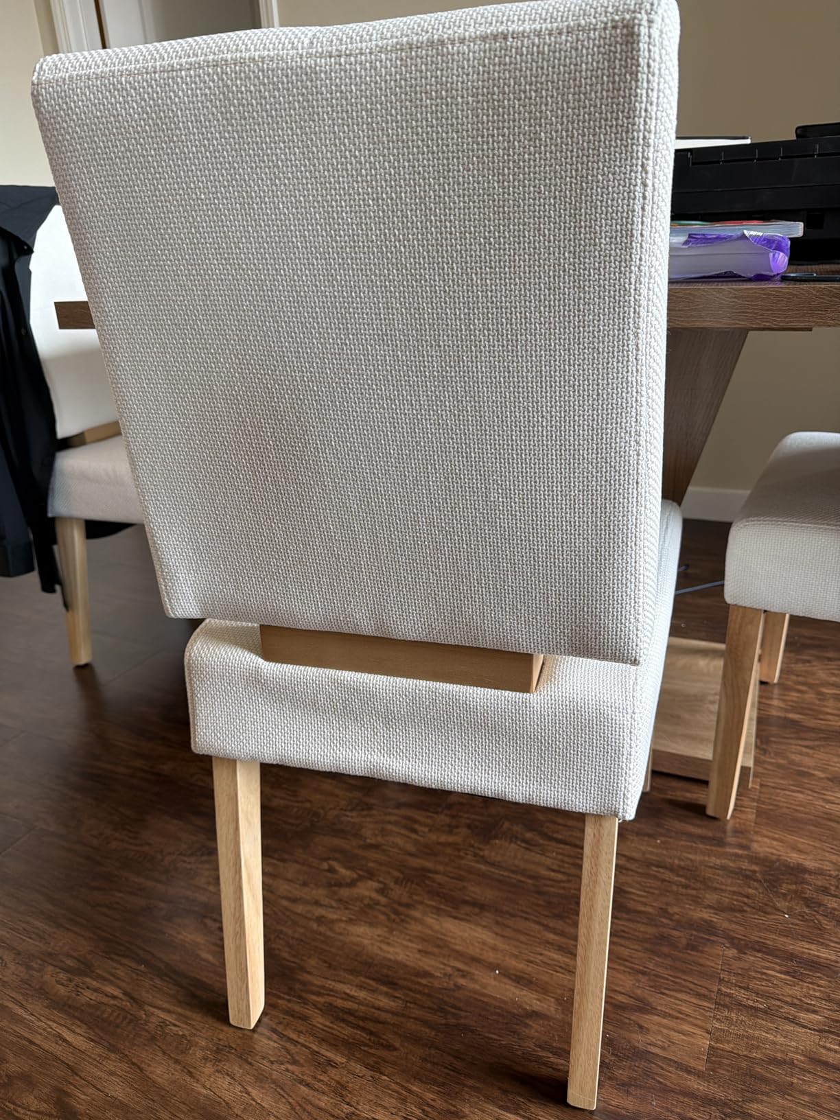 HOMRELEXA Wooden Dining Chairs Set of 4, Dining Room Chairs with Wood Legs, Cloud-Like Cushion Design customer photo 1