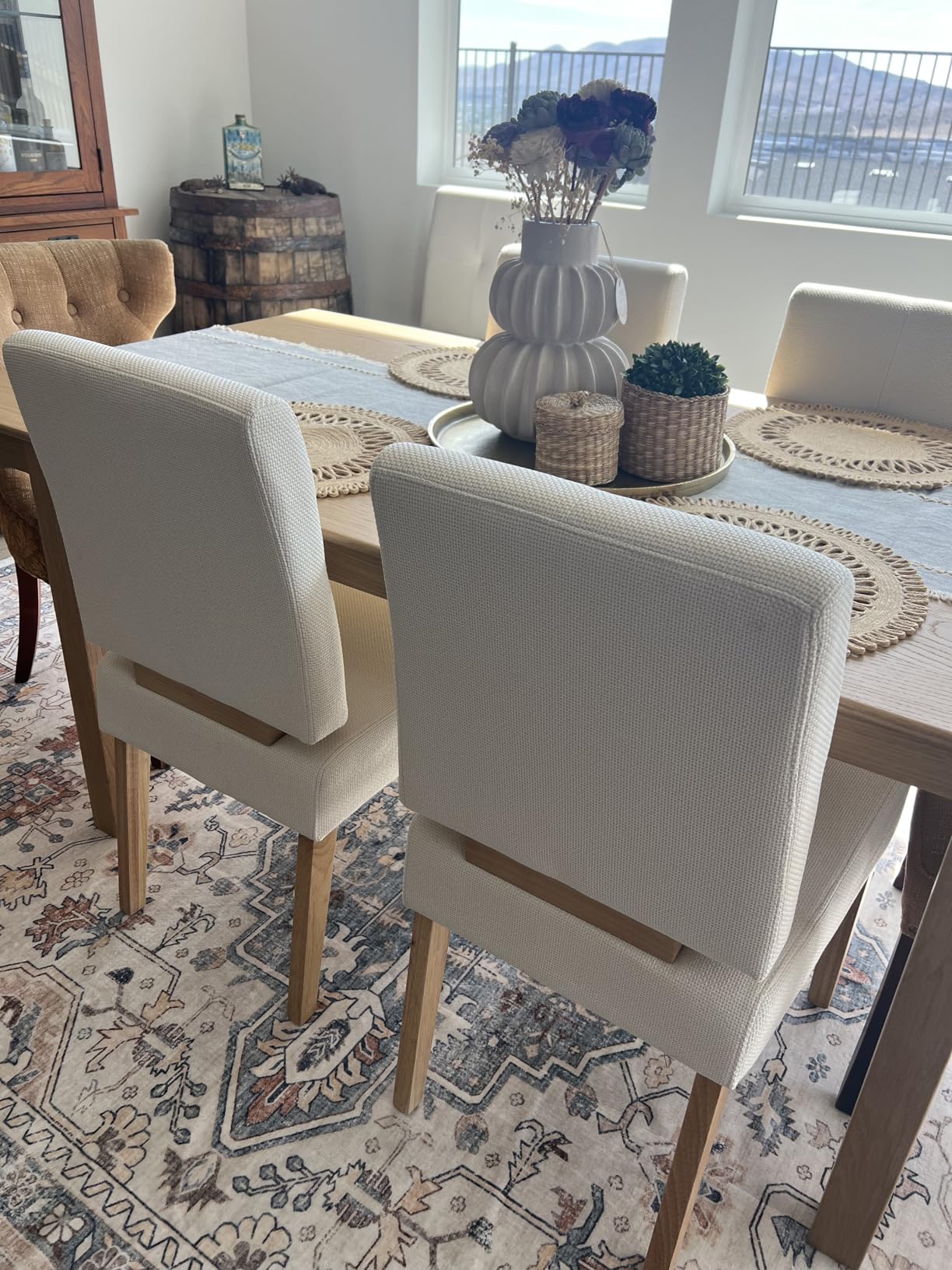 HOMRELEXA Wooden Dining Chairs Set of 4, Dining Room Chairs with Wood Legs, Cloud-Like Cushion Design customer photo 2