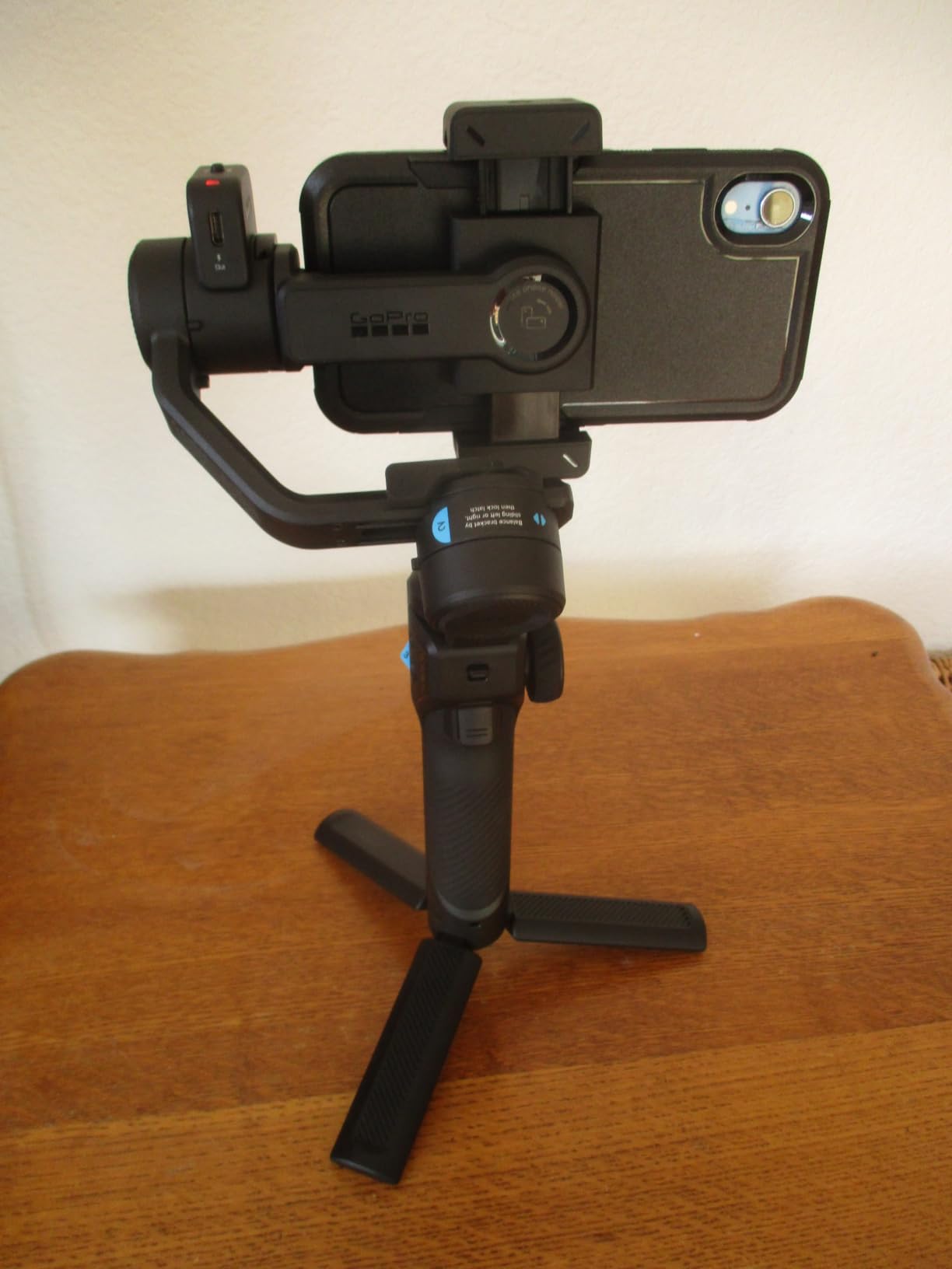 GoPro Fluid Pro AI 3-Axis Gimbal Stabilizer for GoPro Cameras and Smartphones, Subject Tracking, Lighting, Wireless Camera Control, Portable, Vlogging, 360-Degree Rotation, Device Charging customer photo 2