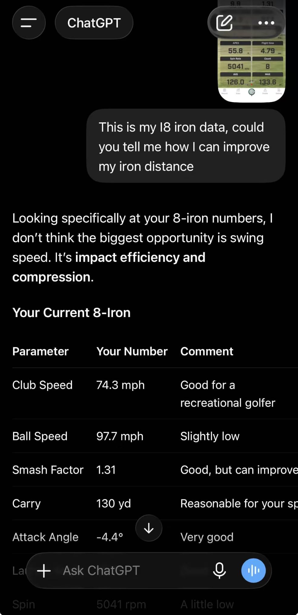 Golf Launch Monitor & Simulator: Portable Swing Analyzer with 13 Metrics, 3D Driving Range, 3D Trajectory & Video Record for iOS/Android customer photo 1