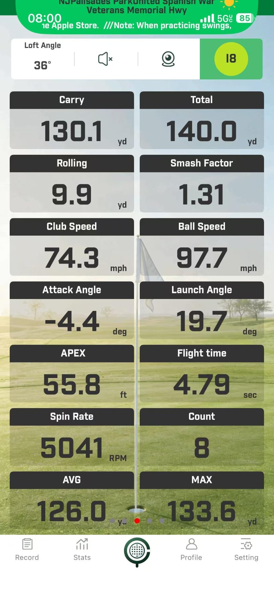 Golf Launch Monitor & Simulator: Portable Swing Analyzer with 13 Metrics, 3D Driving Range, 3D Trajectory & Video Record for iOS/Android customer photo 2