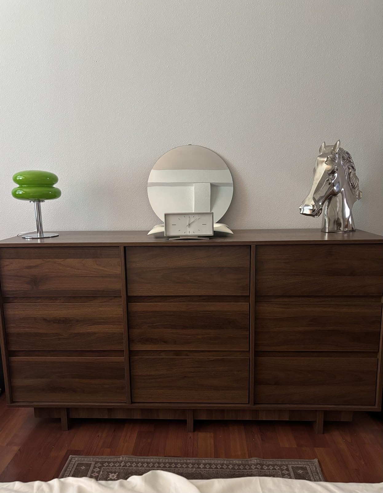 HOUROM Walnut Dresser for Bedroom with 9 Drawers, 59
