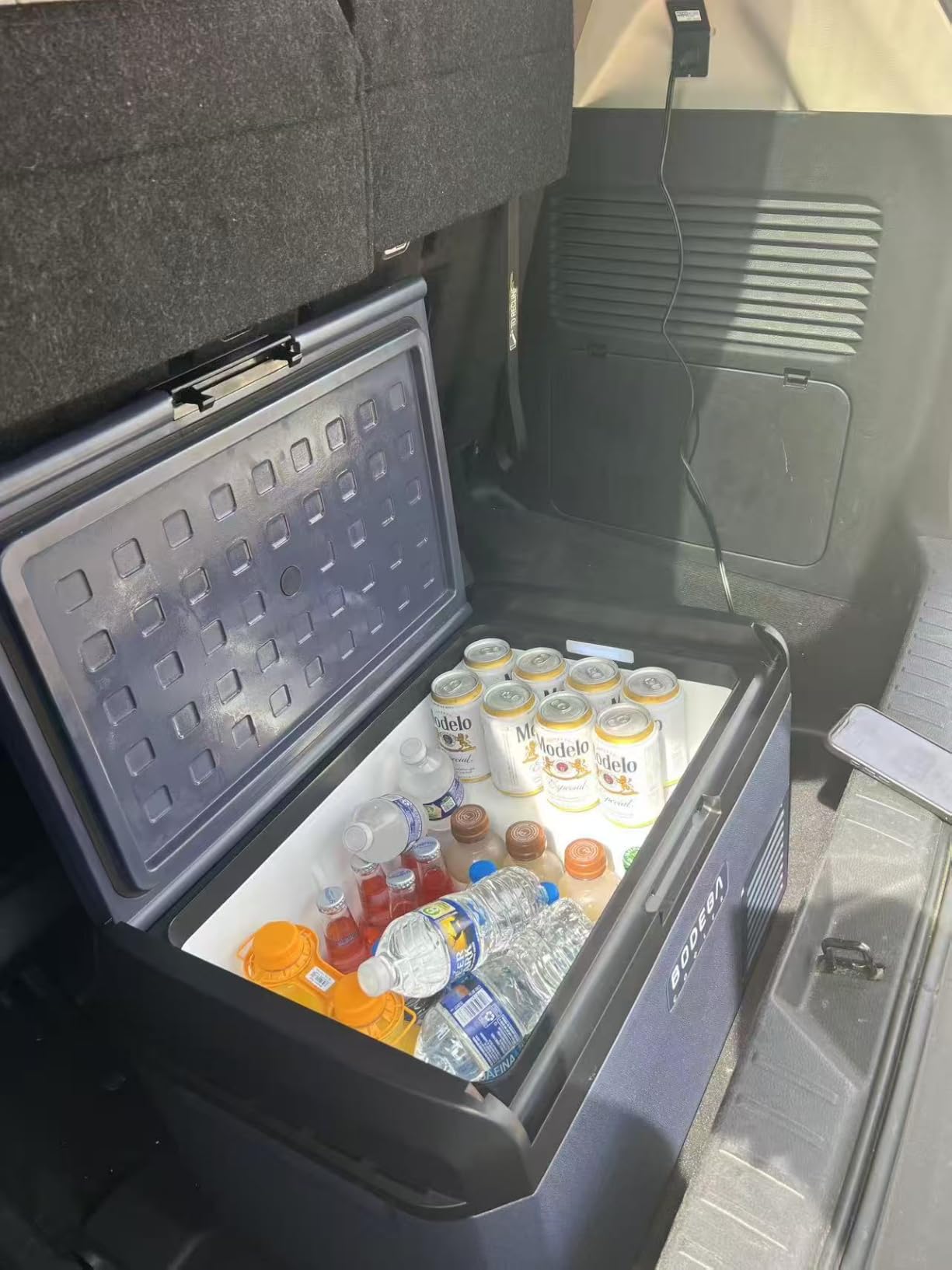 BODEGACOOLER 12 Volt Car Refrigerator, 53QT(50L) IPX4 Waterproof Electric Cooler, 31dB Ultra-Quiet Car Fridge APP Control with 12/24V DC 110-240V AC, -4~68F, Portable for Truck RV Camping, Travel customer photo 2