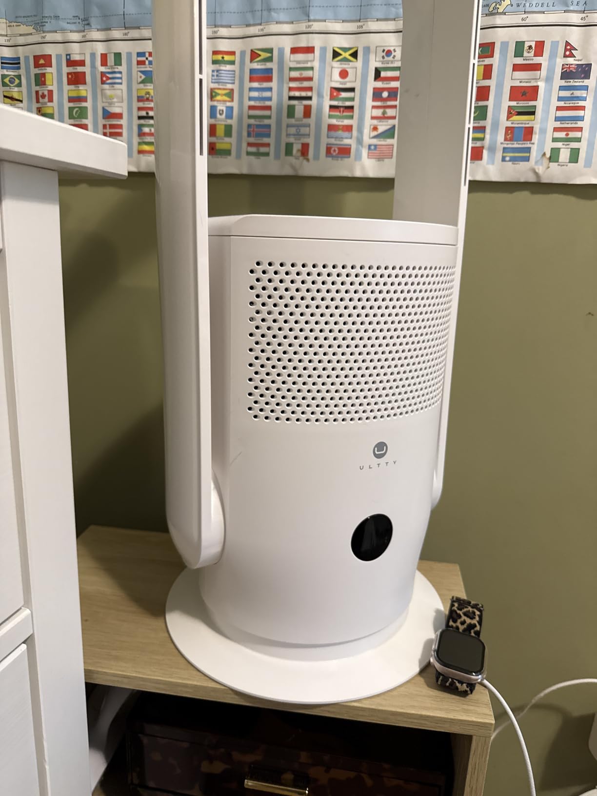 Bladeless Fan with Air Purifier, Quiet Tower Fan with Remote, Touch, 9 Speeds, 8H Timer, HEPA Filter 99.97%, 90° Oscillation Fans, Floor Fans Powerful for Home Office Room, CR022D White customer photo 1