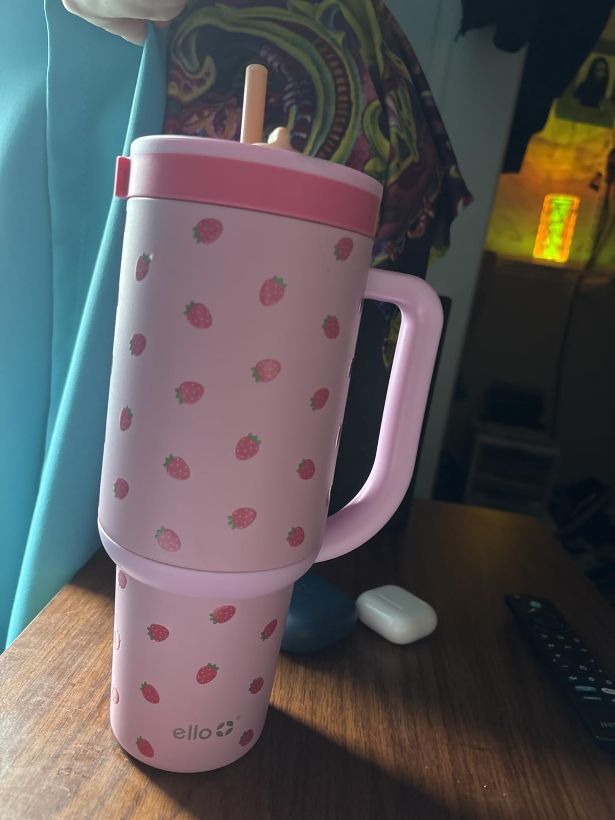 Ello Oasis 30oz Tumbler with Handle & Retracting Straw | Reusable Insulated Stainless Steel Cup 100% Leakproof | Gifts for Teens Women | Keeps Cold for 23 Hours | Cup Holder Friendly | Full Bloom customer photo 1