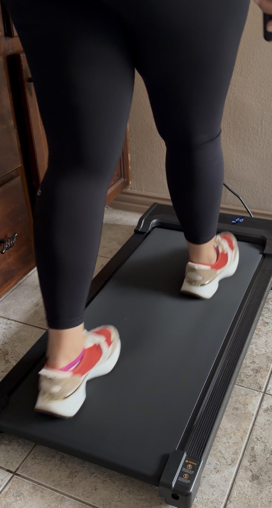 Walking Pad Treadmill for Home - Under Desk Walk Pads with Remote Control Mini Running Portable Electric Machine Adjustable Slim Compact with 0.6-4.0MPH Max up 220 Lbs Modes for Office Small Spaces customer photo 1