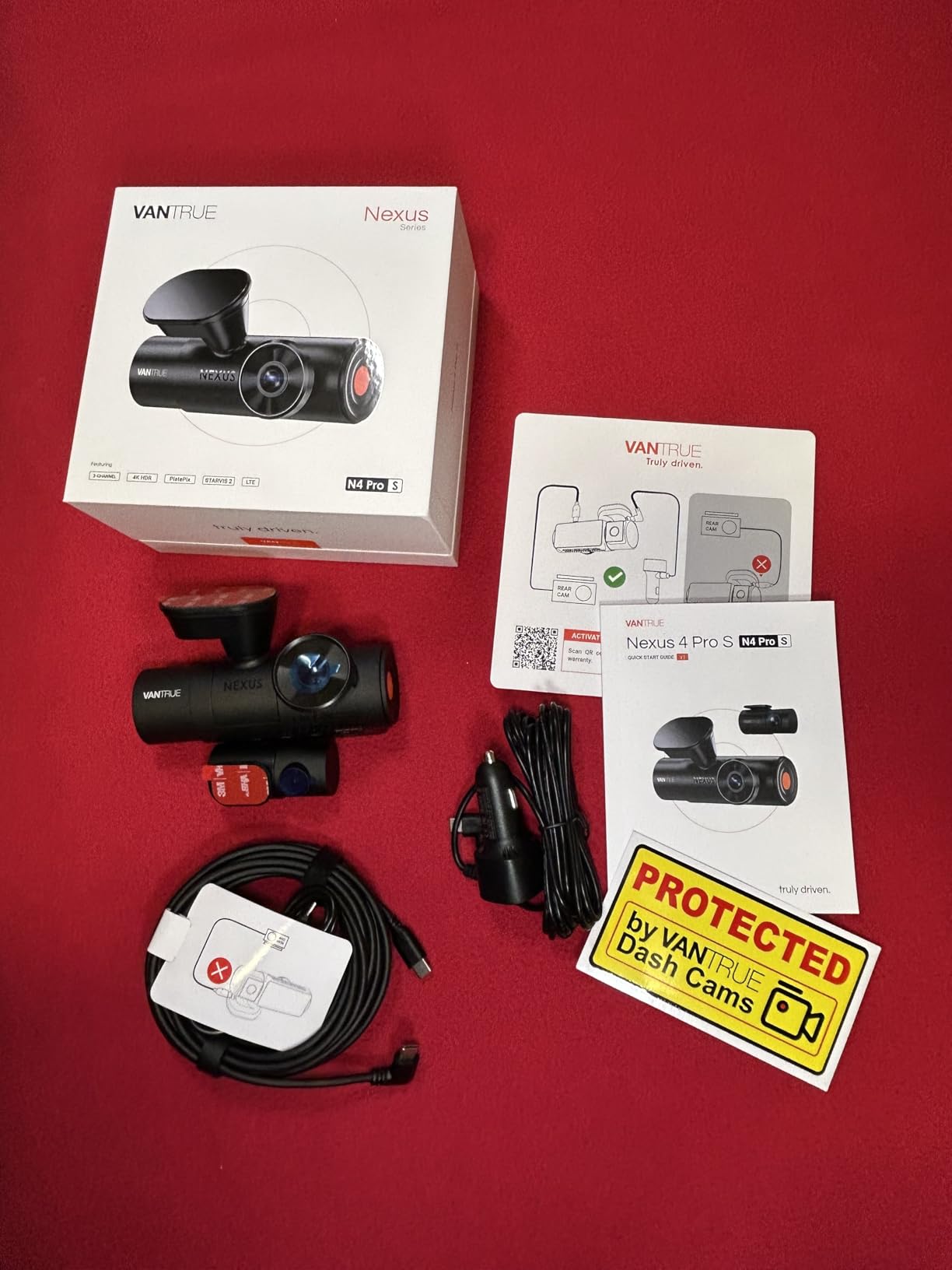 Vantrue New N4 Pro S 4K 3 Channel Dash Cam, Triple STARVIS 2 Dash Camera for Cars, 4K+1080P+2.5K Front and Rear Inside, HDR IR Night Vision, 24/7 Buffered Parking Mode, GPS, Wi-Fi, Support 1TB (RC18) customer photo 1