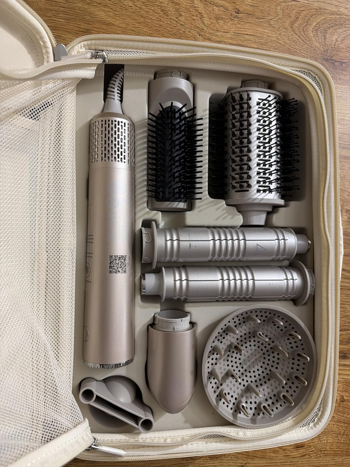 7MAGIC 7-in-1 Hot Air Styler, Hair Styler Dryer Brush with Auto-Wrap Curlers, High-Speed Hair Dryer for Fast Drying, Volumizing & Straightening, Travel Case Included, Champagne Gold customer photo 2