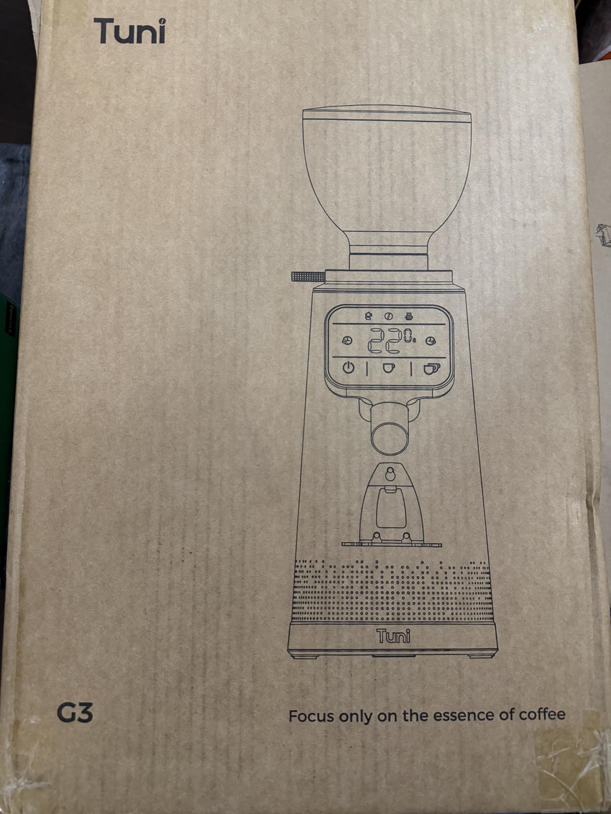 Tuni G3 Commercial Grade 64mm Flat Burr Coffee Grinder, 100 Grind Settings Electric Espresso Grinder with Single Dose, Touchscreen Display & Anti-Static Tech, All-Metal Stainless Steel Body, Ivory customer photo 1
