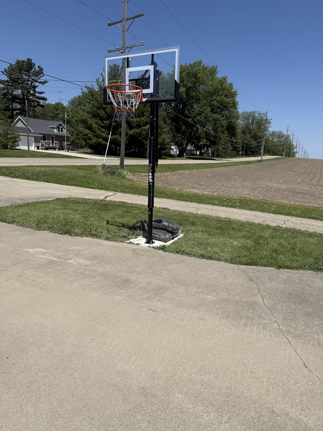 Yohood In Ground Basketball Hoop Outdoor 10FT Adjustable Height with Crank, in-Gound Basketball Goal System with 50 Inch Shatterproof PC Backboard and Solid Steel Rim customer photo 2