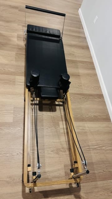 Foldable Pilates Reformer -90% Pre-Assembled Home Gym Women Men Workouts Bundle, Dual Resistance System (Springs + Latex), Jumpboard & Adjustable Foot Bar for All Levels customer photo 1