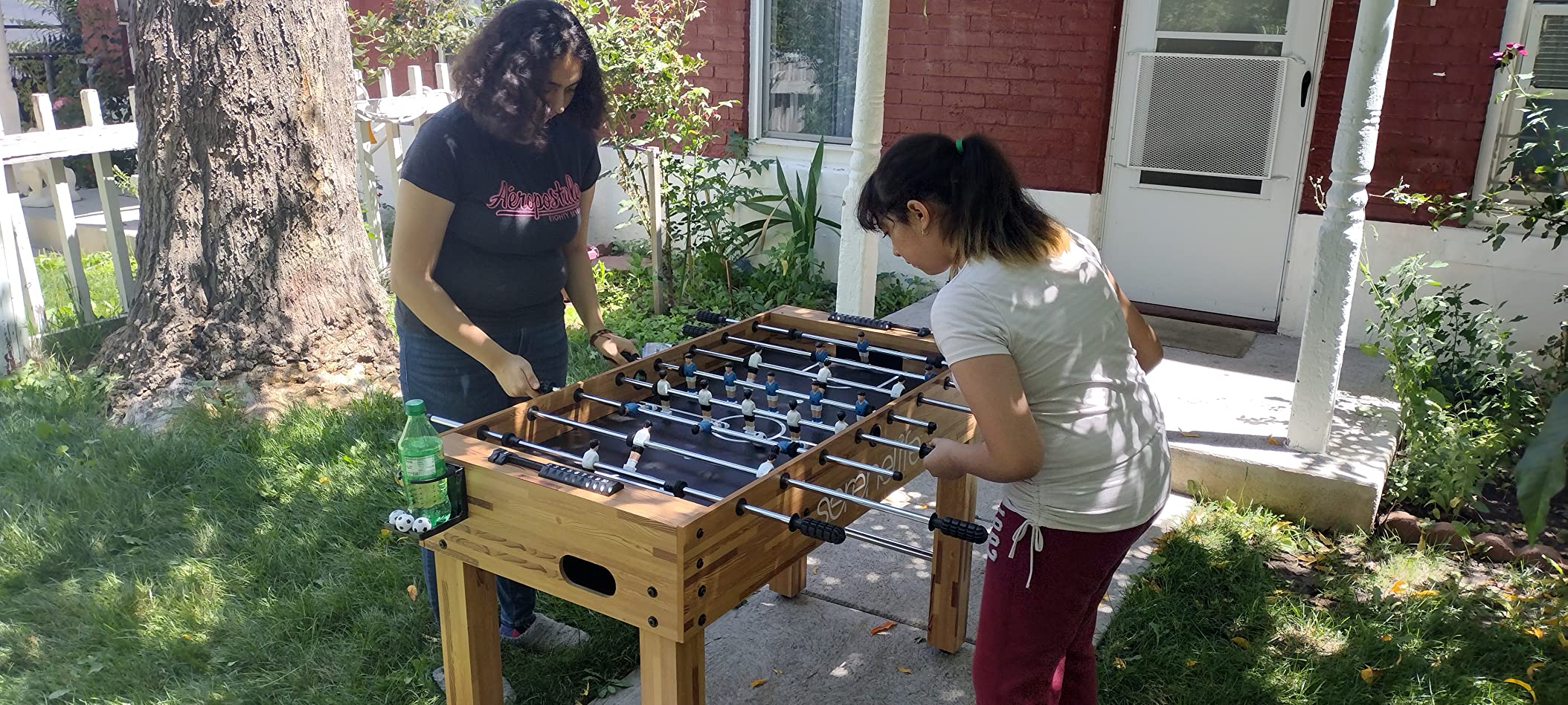 SereneLife 48in Foosball Table, Competition Size Soccer Game Table for Kids and Adults, Home Game Room Arcade Set customer photo 2