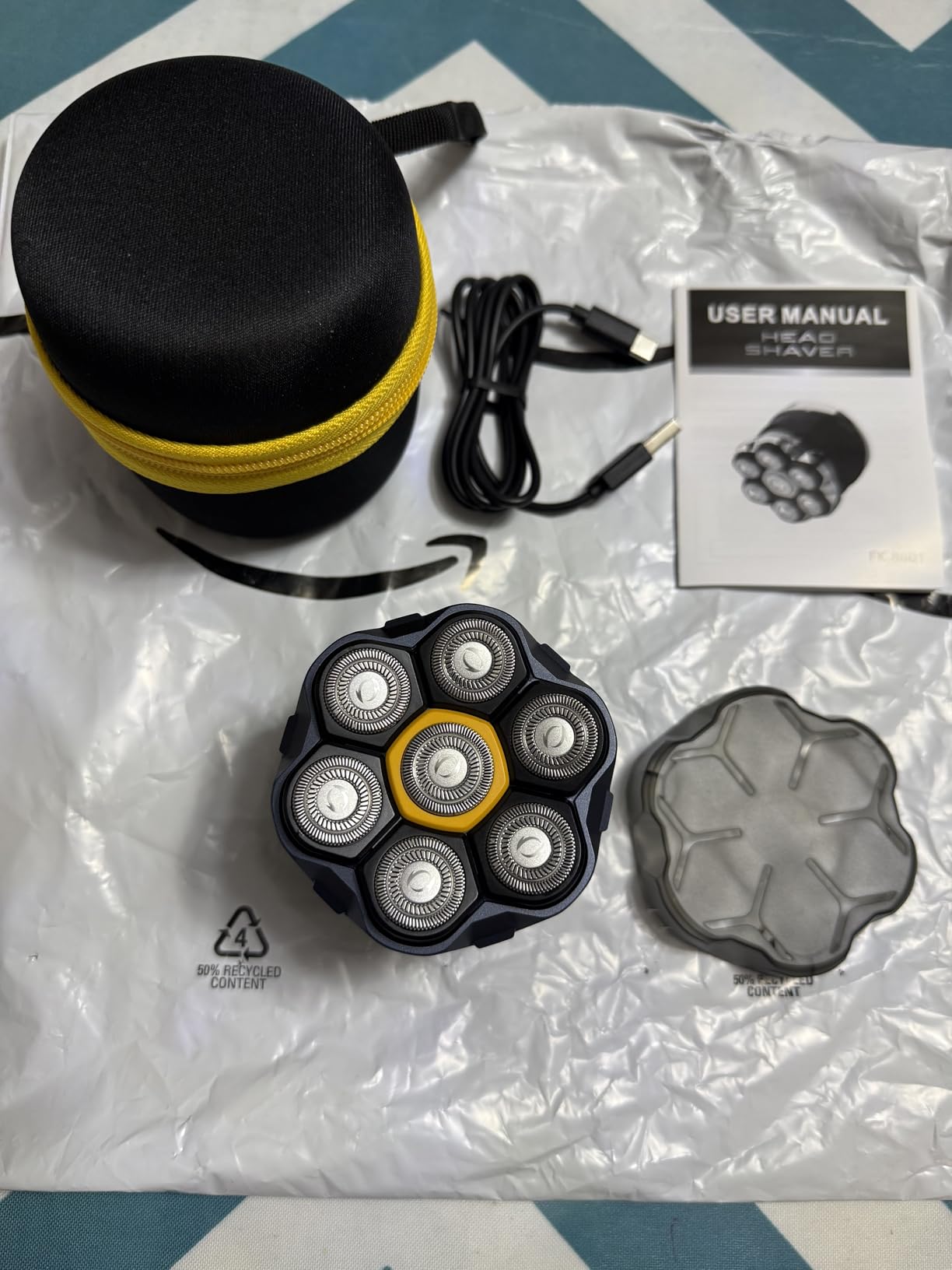 Phisco Head Shavers for Bald Men: 7D Floating Electric Razor with Travel Case - IPX7 Waterproof Head Shaver Wet/Dry Shave, Magnetic Detachable Blades, Type-C Fast Charging, Father's Day Ideas customer photo 1