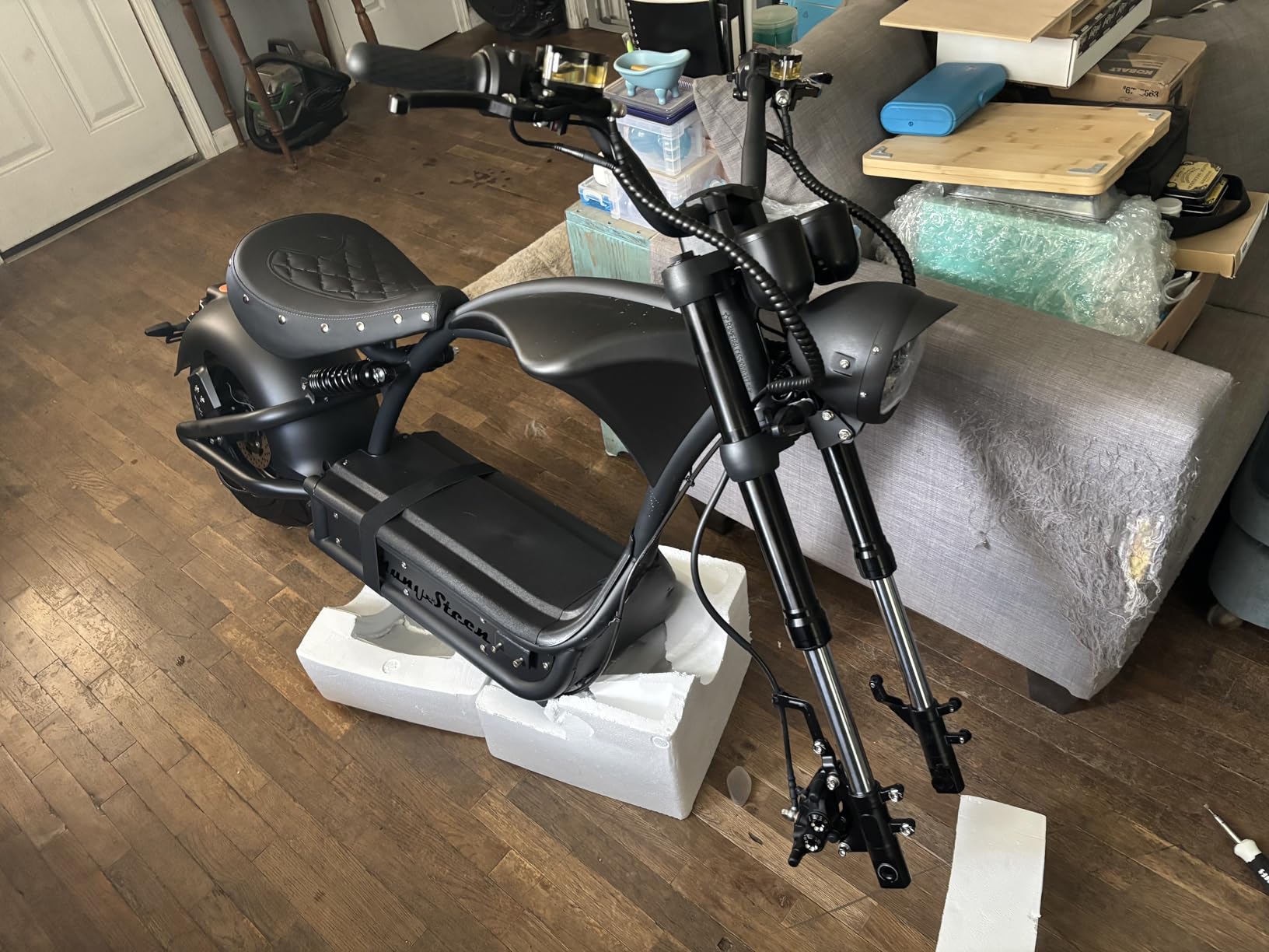 eAhora Upgraded M1P Pro Peak 6000W 50MPH Electric Motorcycle for Adults 55 Miles Long Range 60V 42AH 2 Persons Electric Moped Dual Batteries 110Miles Dual Hydraulic Brake Street Legal Motorcycle customer photo 1