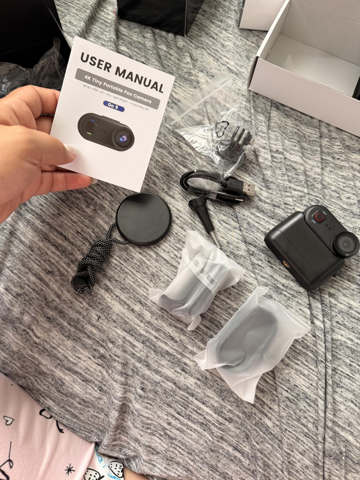 4K Mini Body Action Cameras POV Body Cam, 64GB Sports Camera with Audio Video Recording, Portable WiFi Magnetic Wearable Waterproof Thumb Camera for Motorcycle Vlogging Skiing Cycling Hiking-Black customer photo 1