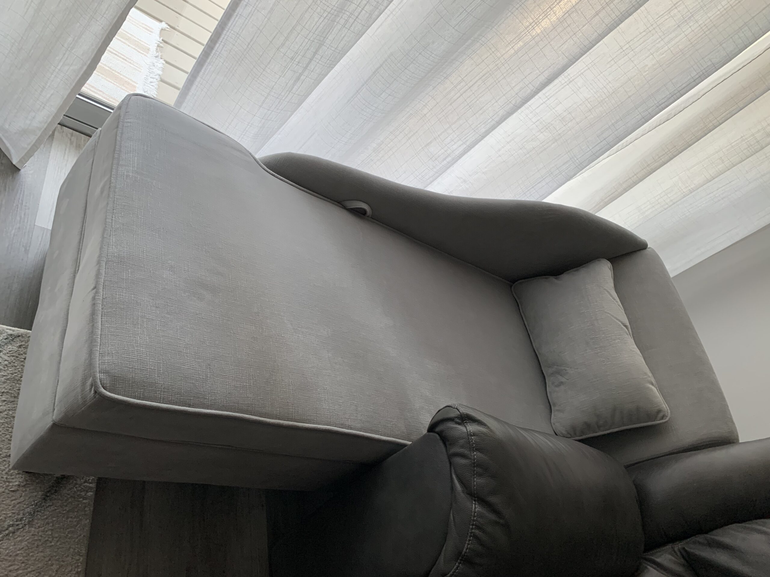 Storage Chaise Lounge Indoor, Upholstered Chaise Lounge Chair with Storage for Bedroom Living Room Office Blue Chenille Fabric (Left Armrest) customer photo 1