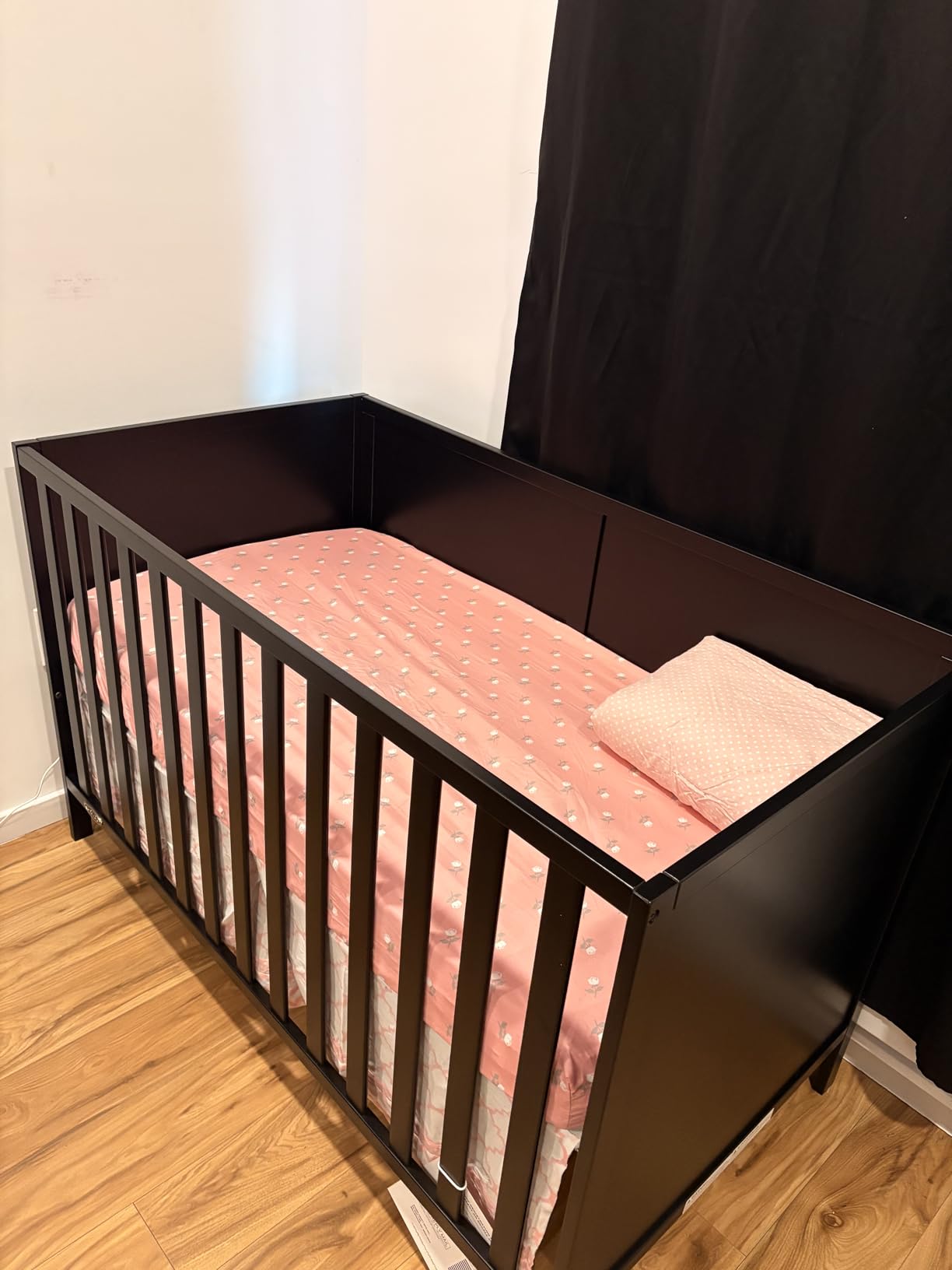 Graco Theo 3-in-1 Convertible Baby Crib - GREENGUARD Gold Certified, Converts to Toddler Bed & Daybed, Fits Standard Full-Size Baby Crib Mattress, 4 Adjustable Mattress Heights (Frosted Oat) customer photo 1
