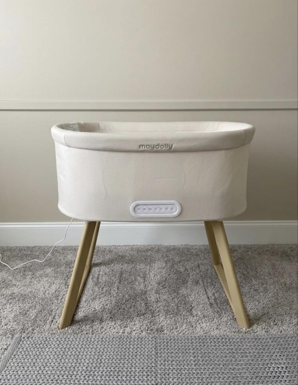 Maydolly Smart Soothing Baby Bassinet - Smart Newborn Bassinet with Cry Detection that Automatically Responds - Breathable Infant Sleeper for Newborns to 6 Months (Beige) customer photo 2