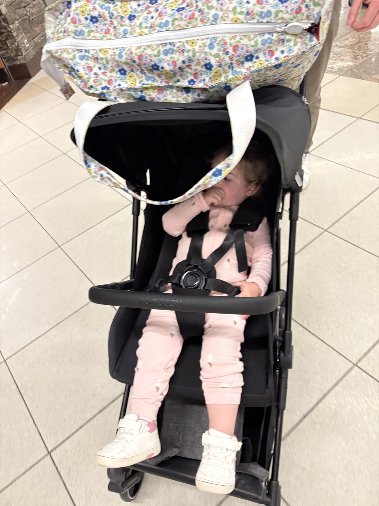Momcozy Tuckgo Travel Stroller, Carry-On Compatible, Ultra Compact Stroller for Toddler, Reclining Seat, UPF 50+ Canopy, Adjustable Leg Rest, 33L Extra-Large Storage, Stroller Travel Bag Included customer photo 2