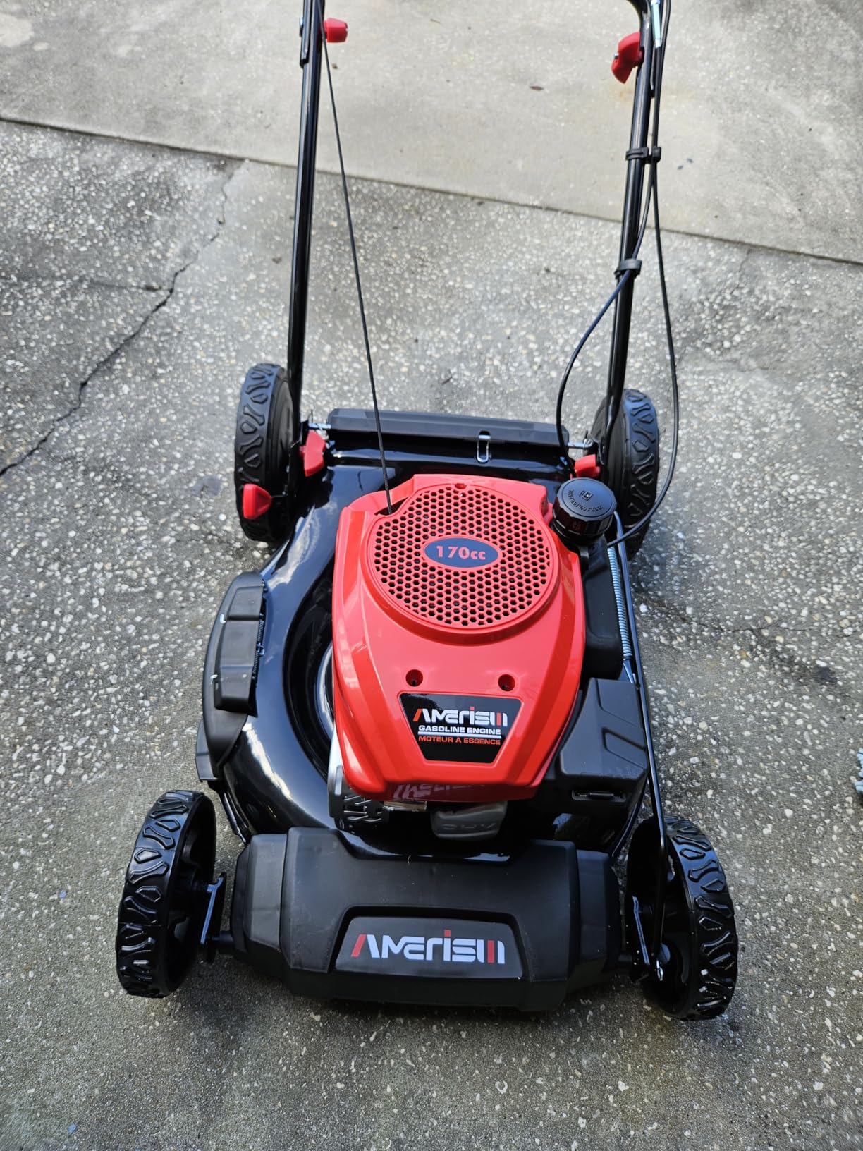 AMERISUN 21-Inch Self-Propelled Gas Lawn Mower for Large Yard, 170cc 4-Stroke Engine, 6-Position Adjustable Cutting Height, 3-in-1 Mulching, Side Discharge & Rear Bag for Garden Landscaping customer photo 1