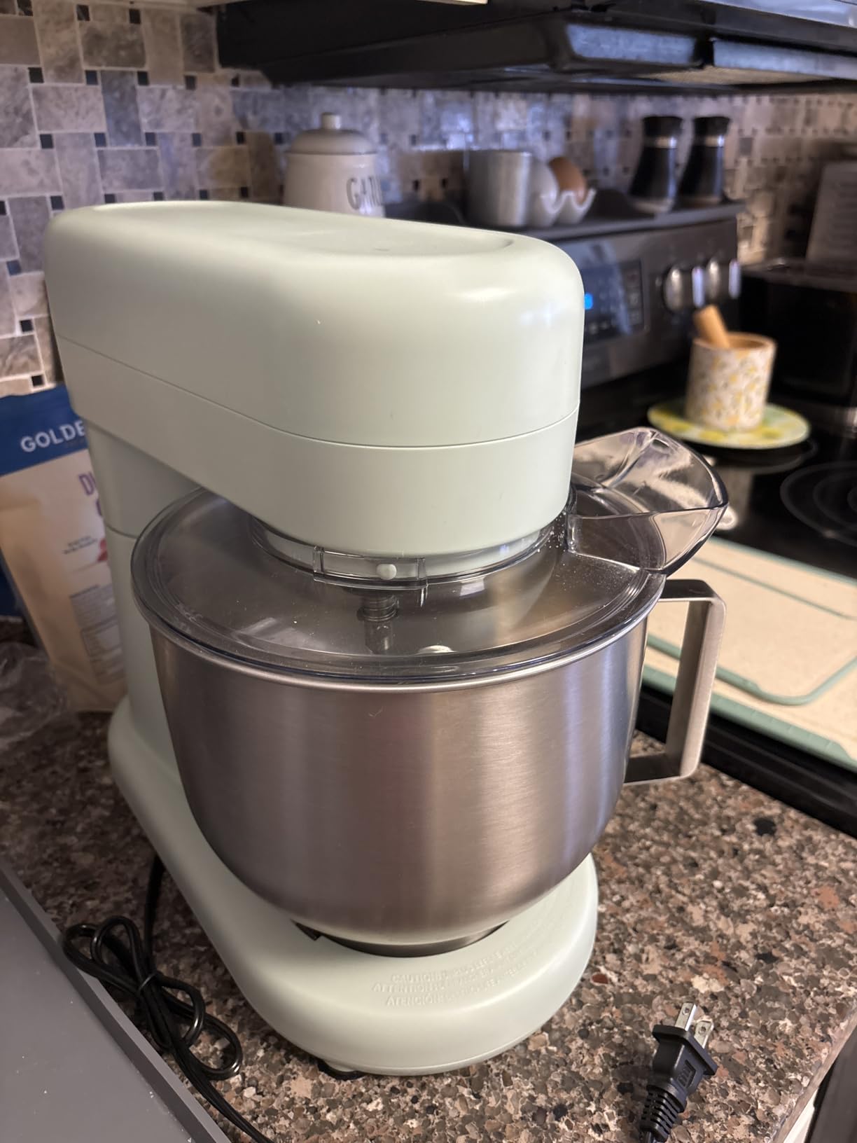 Martha Stewart 5.3Qt Stand Mixer, 12-Speed Tilt-Head Electric Kitchen Mixer with Stainless Steel Bowl, Dough Hook, Whisk & Beater, Splash Guard (Linen Cream) customer photo 1
