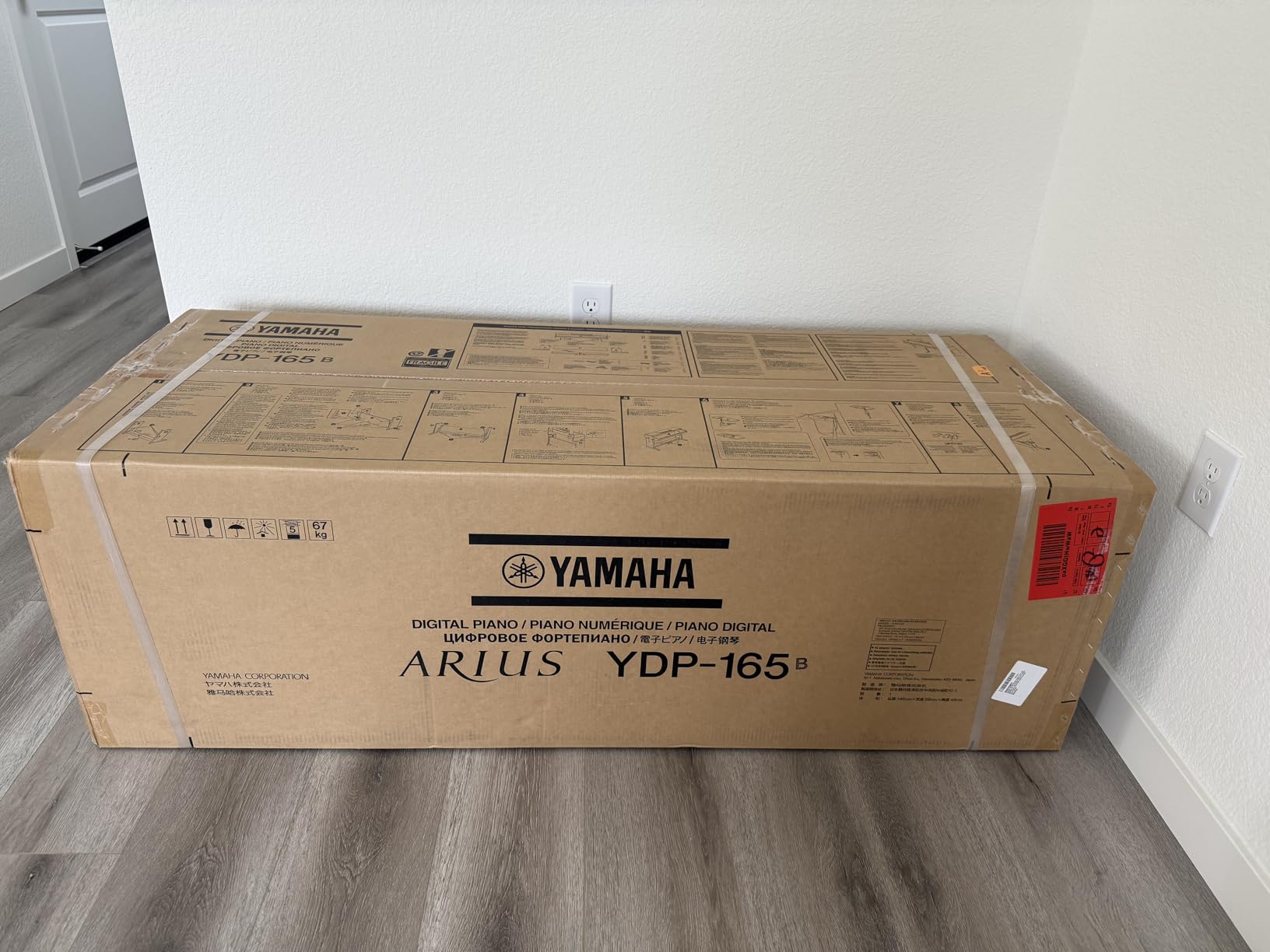Yamaha YDP105 88-Key Weighted Action Upright Digital Piano for Beginner and Intermediate Players, Grand Piano Sound, 3-pedal Unit, Bench Included, White customer photo 2