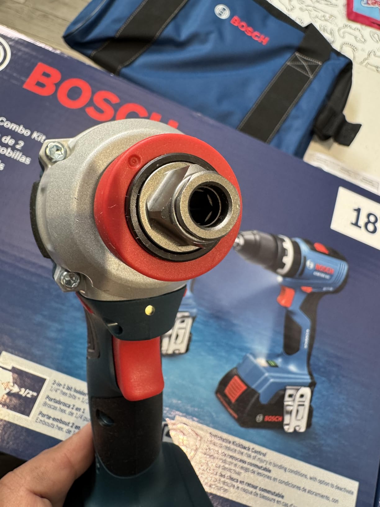 BOSCH GXL18V-241B22 18V 2-Tool Combo Kit - Includes 1/2 In. Hammer Drill/Driver, 2-in-1 Impact Driver/Wrench, (2) 2 Ah Batteries, Charger, Belt Clips, and Carrying Bag customer photo 2
