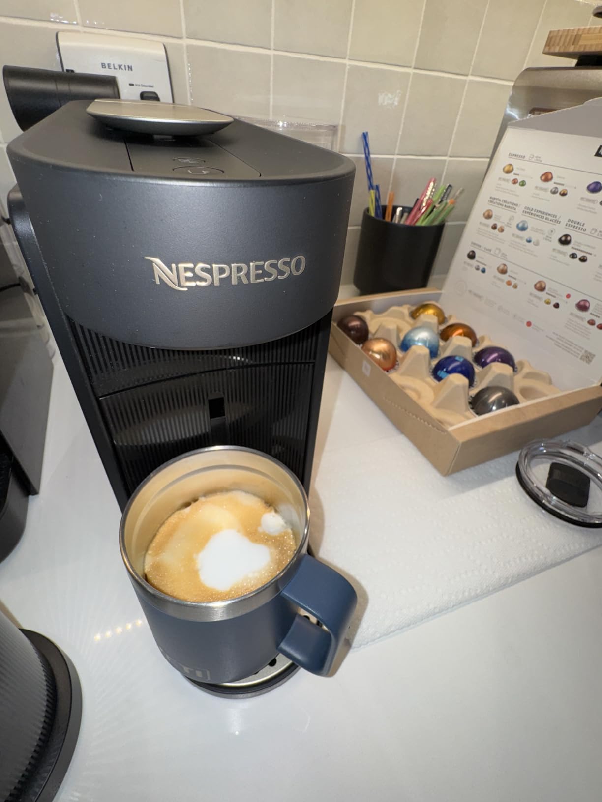 Vertuo Up Coffee and Espresso Maker with Aeroccino, by Breville, Ink Black customer photo 2