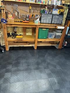 CAMMOO Garage Floor Tiles Heavy-Duty Interlocking 12x12 (50-Pack with 4 Edge Pieces, Black), 10000 lbs Capacity, Warp-Proof and Non-Slip Design, Noise Reduction customer photo 1