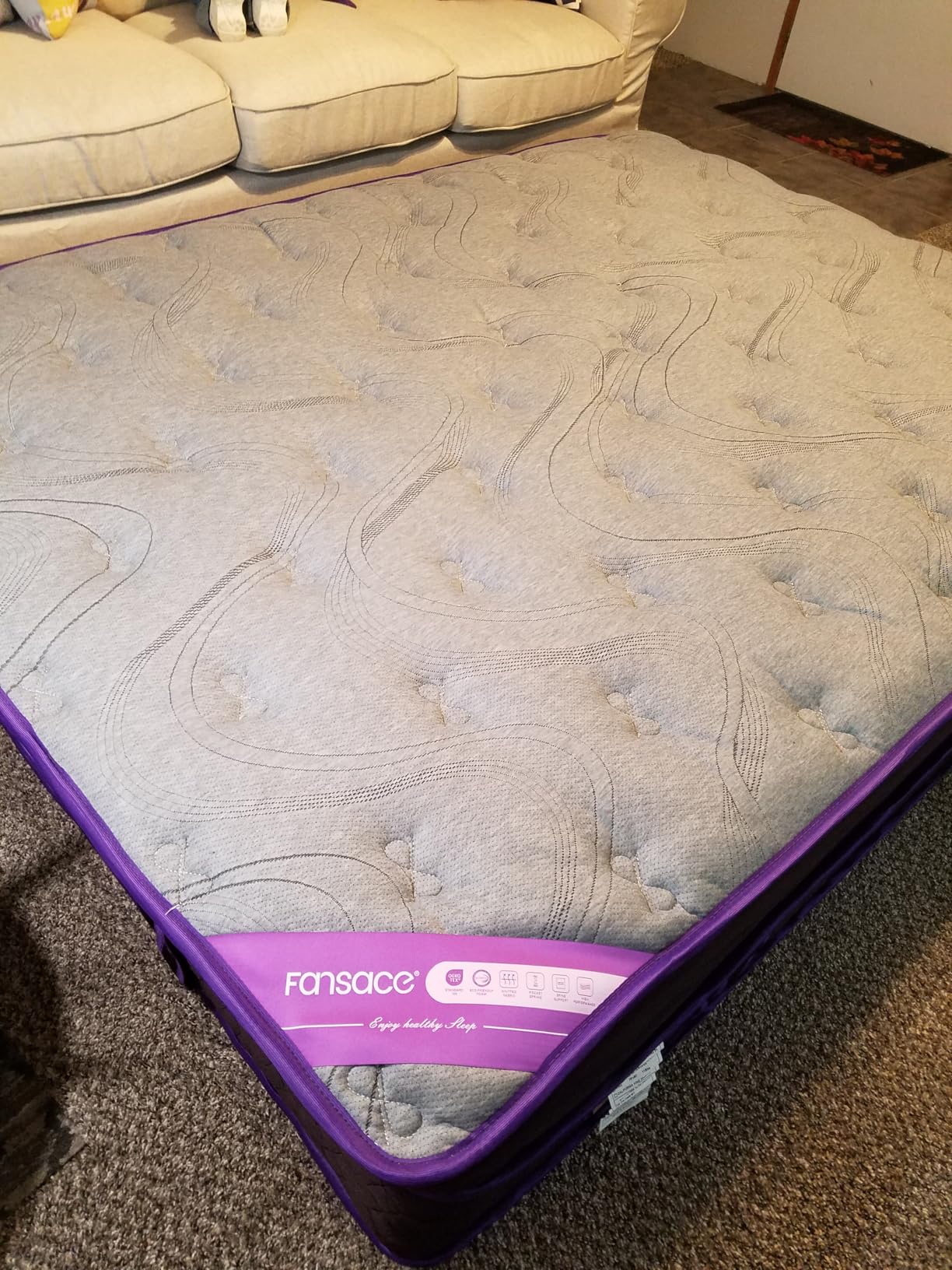 FANSACE Firm King Size Mattress, 14 Inch Deluxe Hybrid King Mattress in a Box, Cooling-Gel Memory Foam & Pocket Springs, Pressure Relief, Extra Edge Support, 365-Night Trial (2026 Upgraded Support) customer photo 2