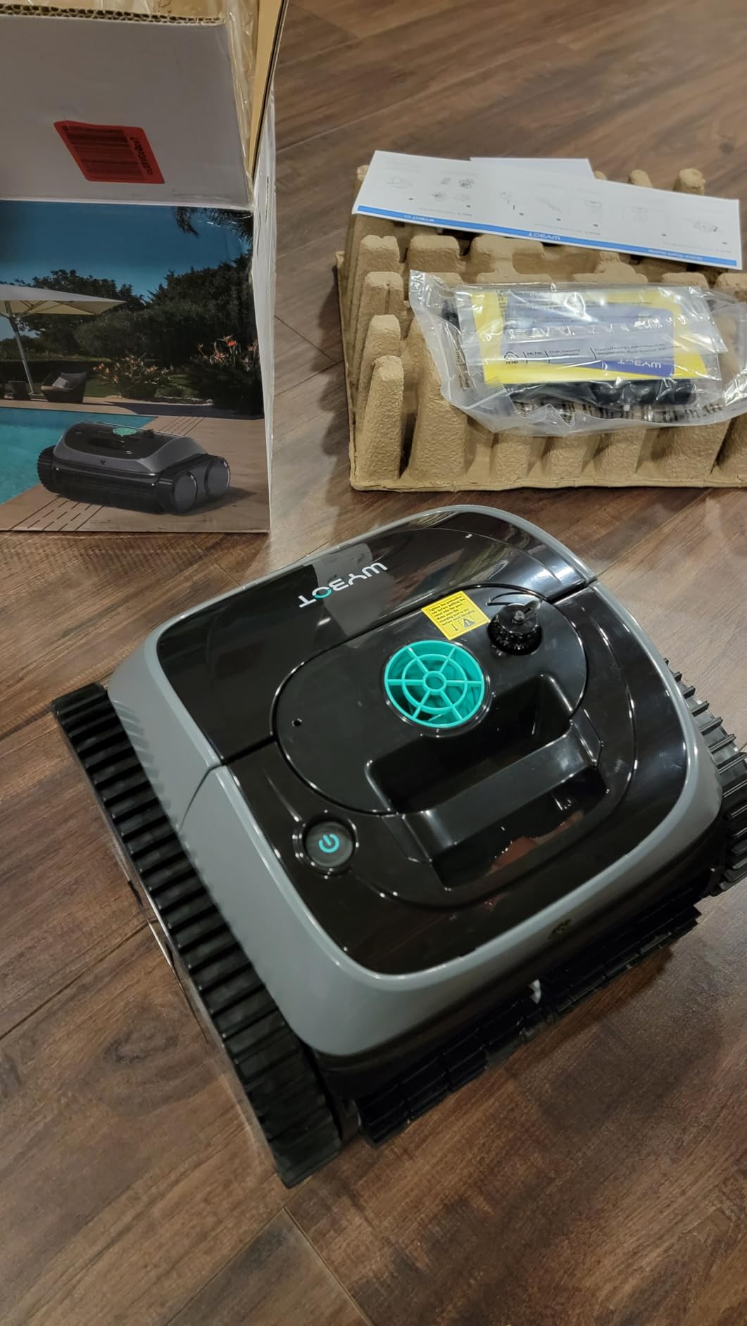 WYBOT 2026 Upgrade C1 Cordless Robotic Pool Vacuum for Inground Pools, Above Ground Smart Pool Cleaner 4-in-1 Wall & Waterline Cleaning Up to 1,621 sq.ft, 150mins App Control Navigation (Sky Green) customer photo 1