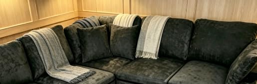 L Shaped Sectional Sleeper Sofa with Pull Out Bed, 7 Seat Modular Chenille Couch with Storage, Modern Convertible Sofa Bed, Sectional Couches for Living Room, Apartment, Gray customer photo 1