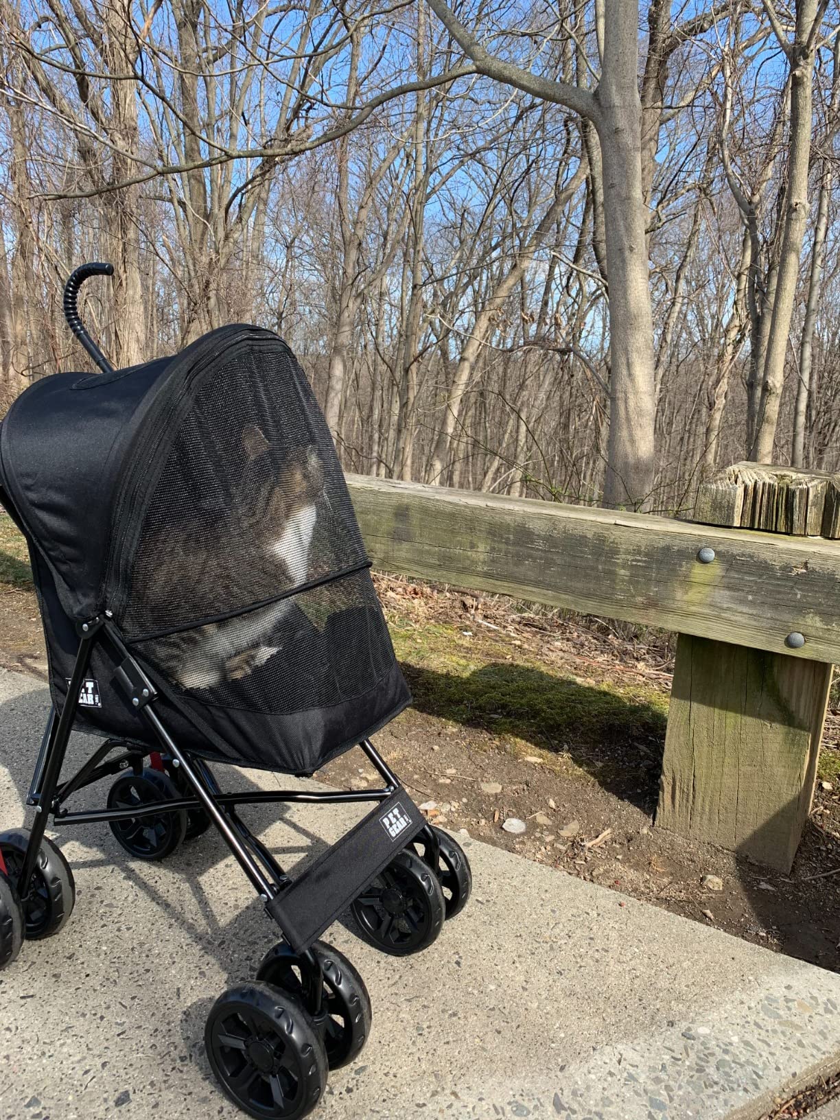 Pet Gear Travel Lite Plus Stroller, Compact, Easy Fold, No Assembly Required, Large Wheels for Cats and Dogs up to 15 pounds, Himalayan Salt customer photo 2