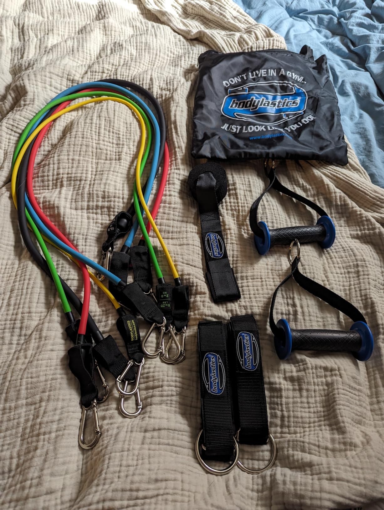Bodylastics Patented Basic Series Resistance Band Set - with Snap Reduction Tech, Handles, Ankle Straps customer photo 1