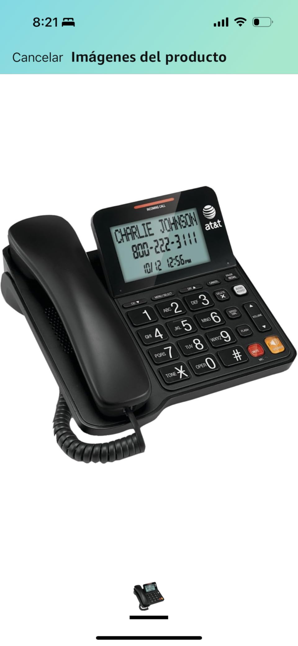 AT&T CL2940 Corded Phone with Speakerphone, Extra-Large Buttons and Tilt Display, Caller ID/Call Waiting, Audio Assist Volume Boost customer photo 1