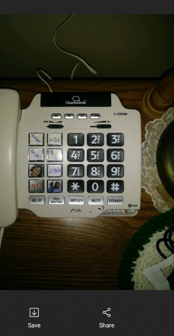 ClearSounds CSC500 Amplified Landline Phone with Speakerphone and Photo Frame Buttons - Up to 30dB Amplification, T-Coil Hearing Aid Compatible customer photo 1