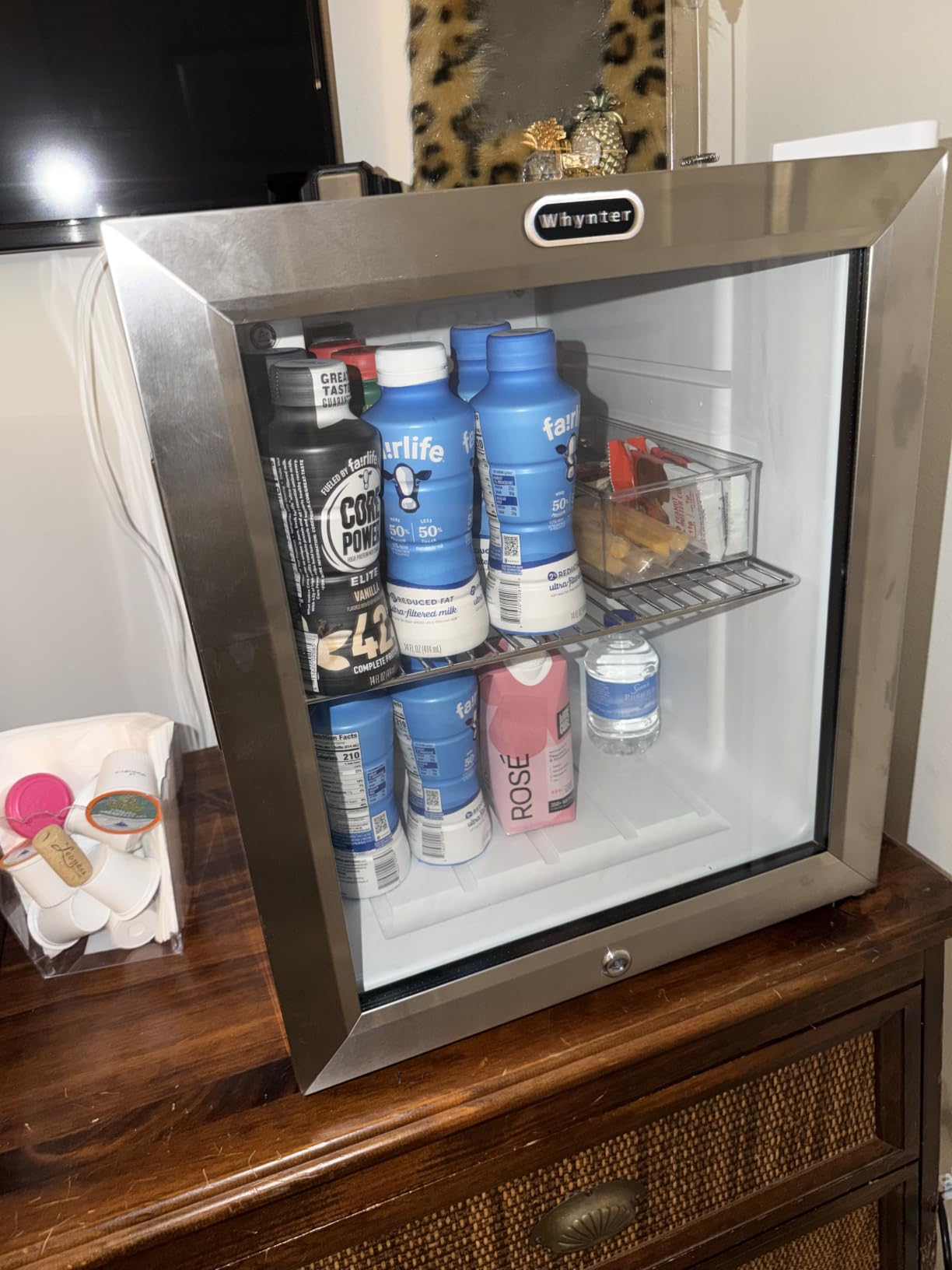 Whynter Beverage Refrigerator with Double-Layer Glass Door, 127-Can 3.1 Cu Ft Freestanding Drink Mini Fridge, BR-130SB, Stainless Steel customer photo 1