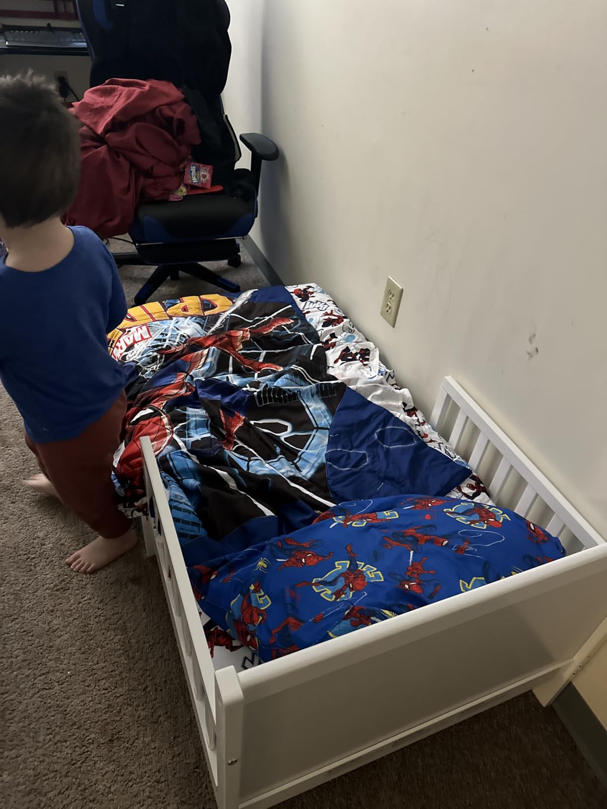 Dream On Me Brookside Toddler Bed, Low Floor Wooden Bed, Side Safety Bed Rails, GREENGUARD Gold & BSA Certified, White customer photo 1