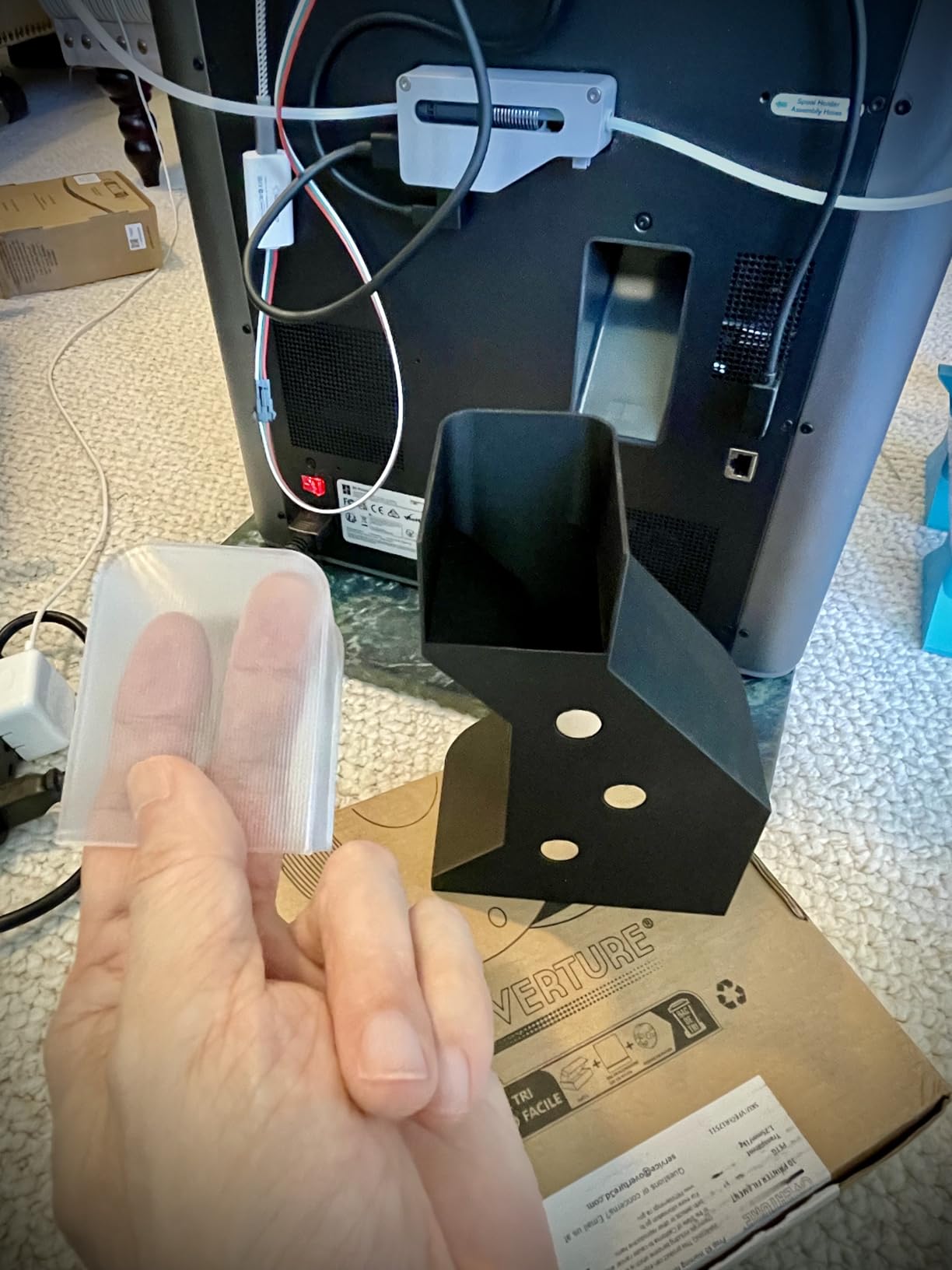 OVERTURE PETG Filament 1.75mm, High Speed 3D Printer Filament, Neatly Wound & Clog-Free, 1kg Spool (2.2lbs) Rapid PETG, Dimensional Accuracy +/- 0.02mm, Fit Most FDM Printers (Black) customer photo 2