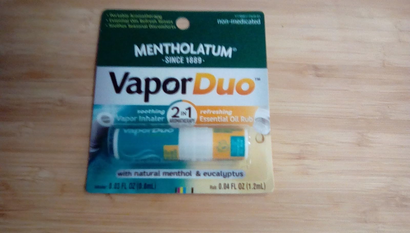 Mentholatum Vaporduo (1 Pack) - 2-in-1 Aromatherapy Stick with Vapor Inhaler and Essential Oil Rub customer photo 1