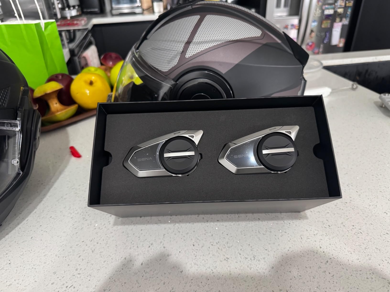 Sena 50S Motorcycle Bluetooth Headset w/Sound by Harman Kardon Integrated Mesh Intercom System Premium Microphone & Speakers customer photo 2
